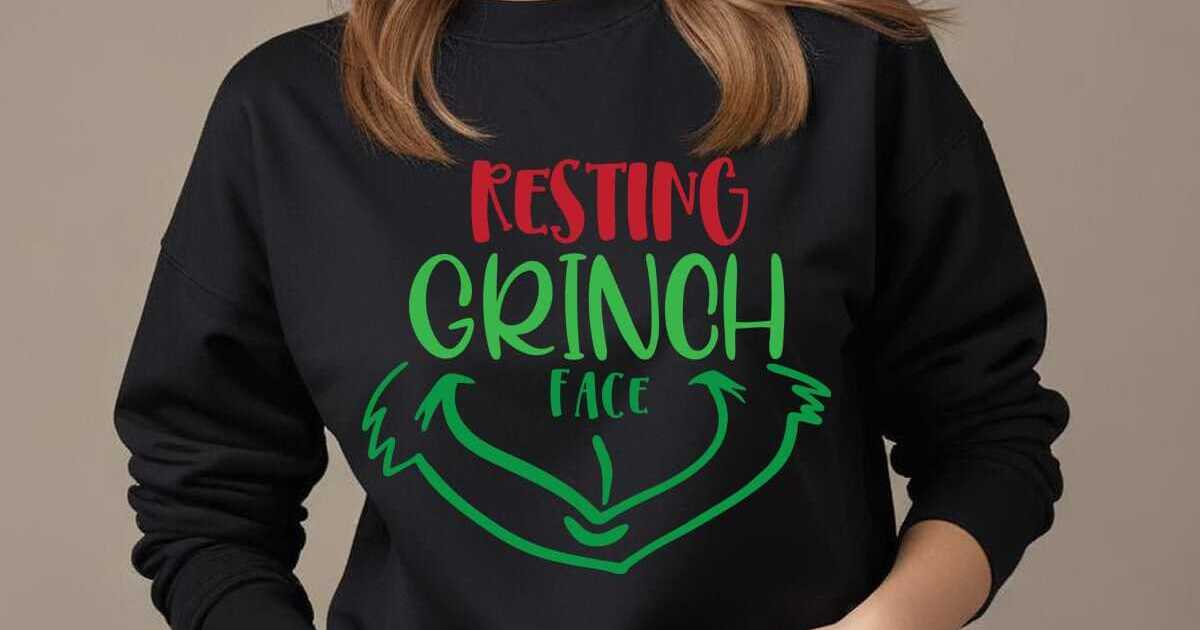 Grinch Face SVG