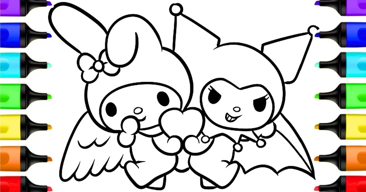 Kuromi Coloring Pages