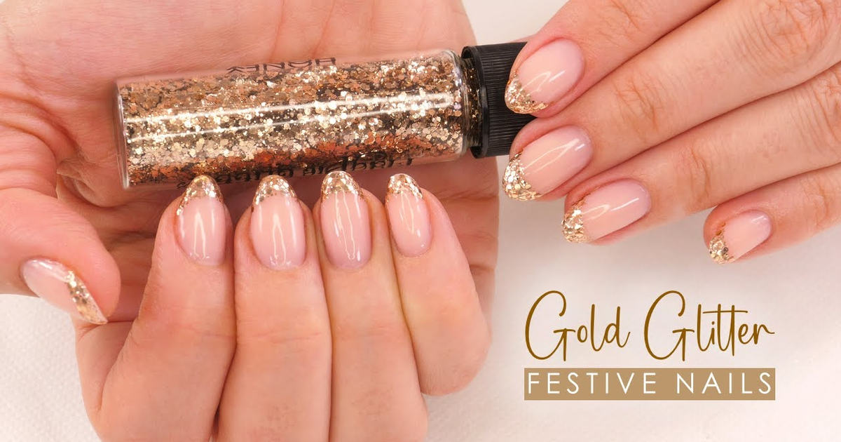 Glitter Christmas French Manicure